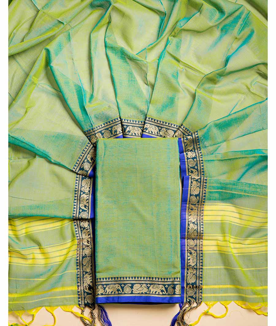 PURE HANDLOOM MERCIDICED NARAYANPET SUIT SET