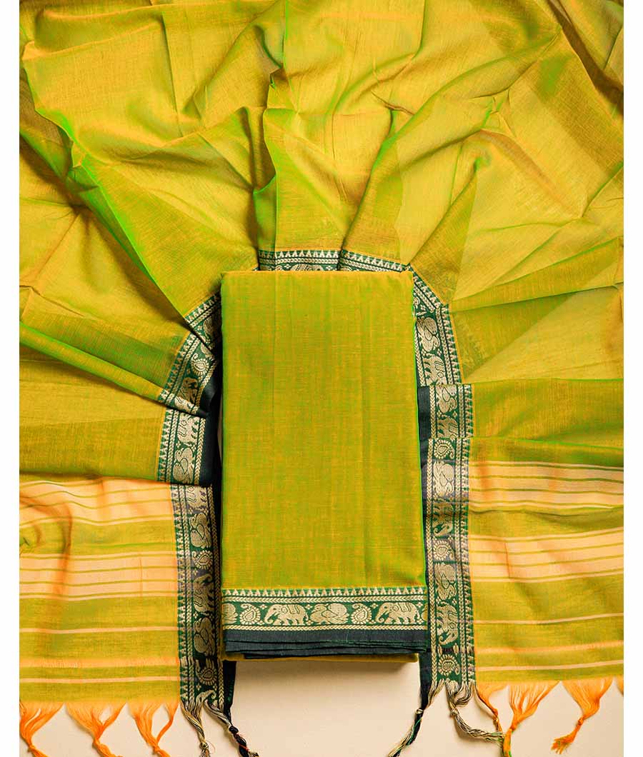 PURE HANDLOOM MERCIDICED NARAYANPET SUIT SET
