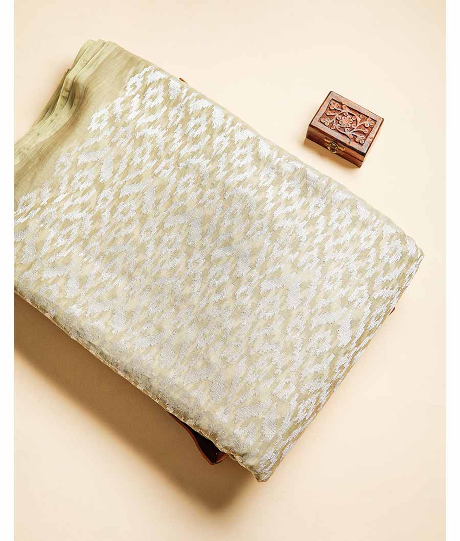 MUL CHANDERI EMBROIDERY FABRIC