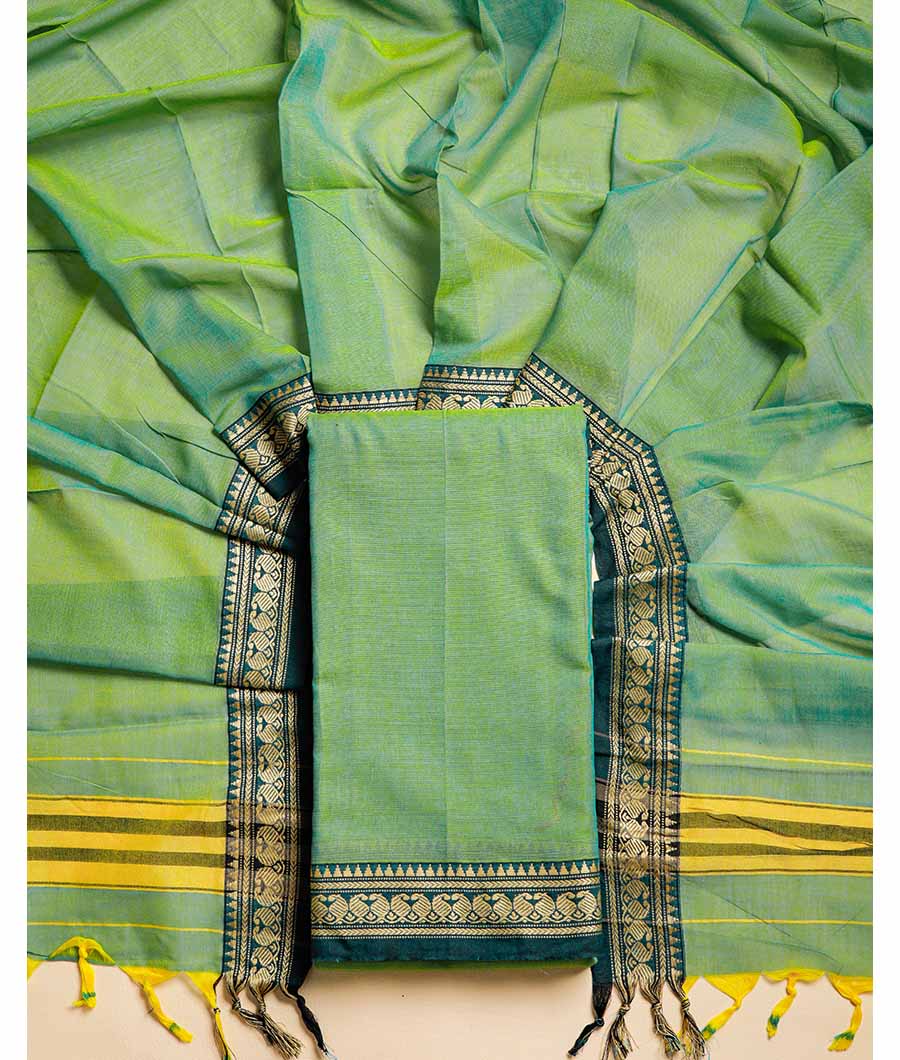 PURE HANDLOOM MERCIDICED NARAYANPET SUIT SET