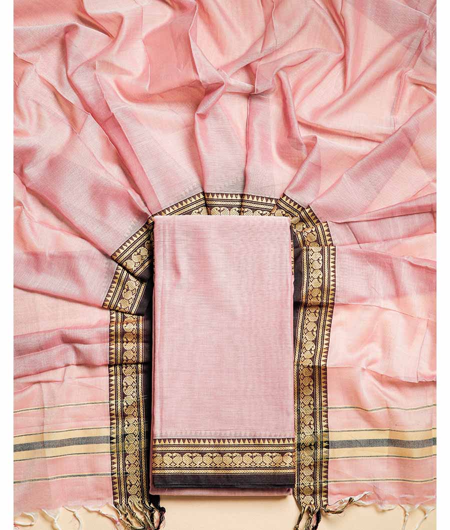 PURE HANDLOOM MERCIDICED NARAYANPET SUIT SET