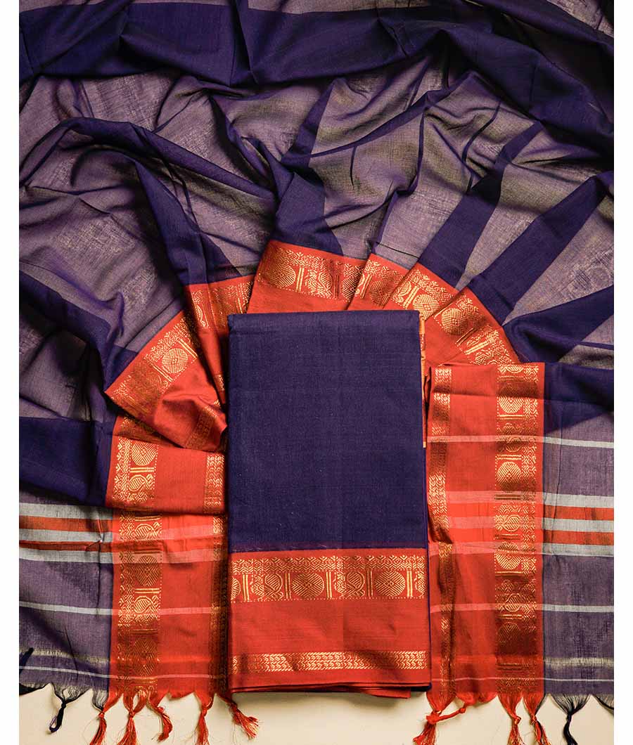 PURE HANDLOOM MERCIDICED NARAYANPET SUIT SET