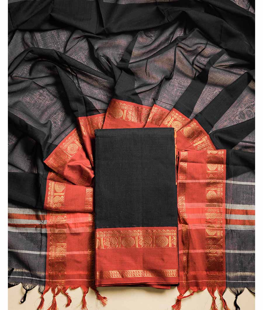 PURE HANDLOOM MERCIDICED NARAYANPET SUIT SET