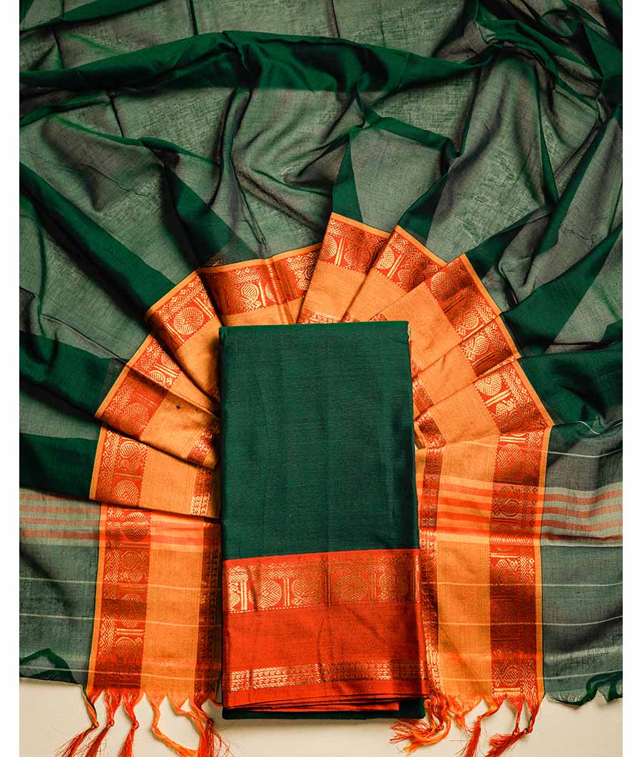 PURE HANDLOOM MERCIDICED NARAYANPET SUIT SET