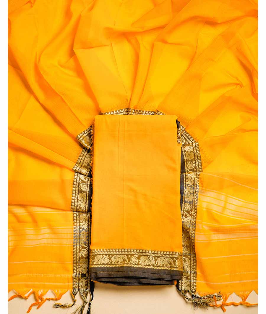 PURE HANDLOOM MERCIDICED NARAYANPET SUIT SET
