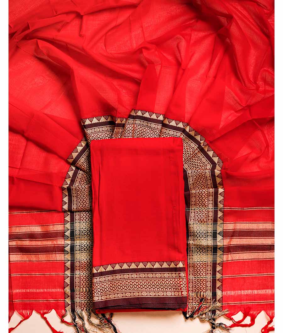 PURE HANDLOOM MERCIDICED NARAYANPET SUIT SET