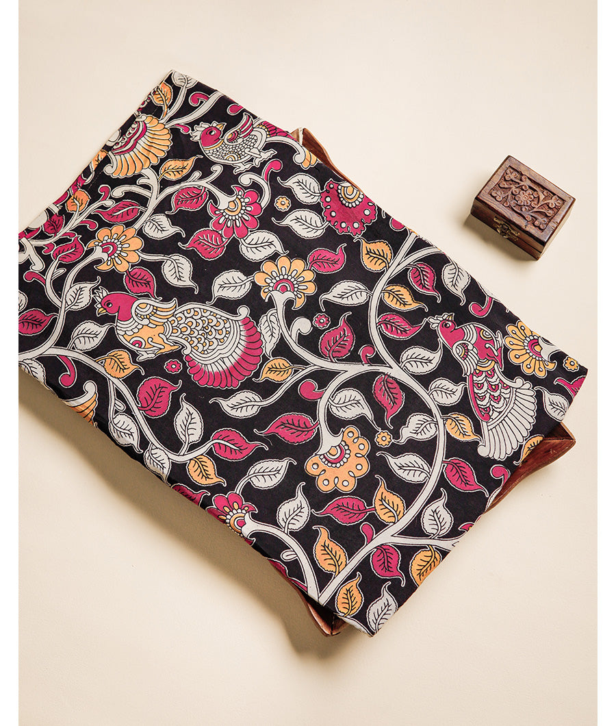 ASSAM SILK KALAMKARI PRINTED FABRIC