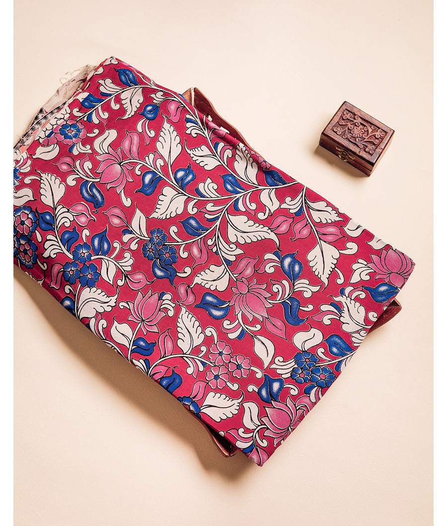 ASSAM SILK KALAMKARI PRINTED FABRIC