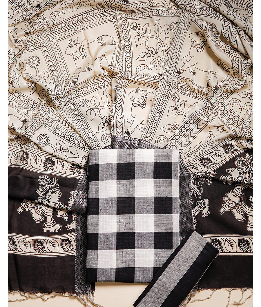 COTTON WOVEN MADRAS CHECKS SUIT SET
