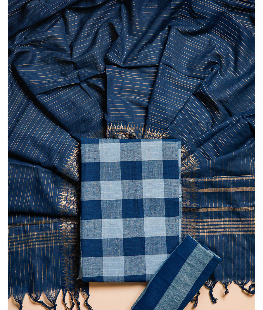 COTTON WOVEN MADRAS CHECKS SUIT SET