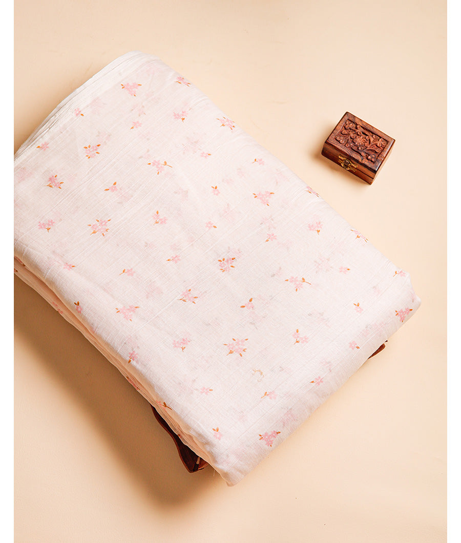 PURE MUL CHANDERI 40 GRAMS PRINTED FABRIC