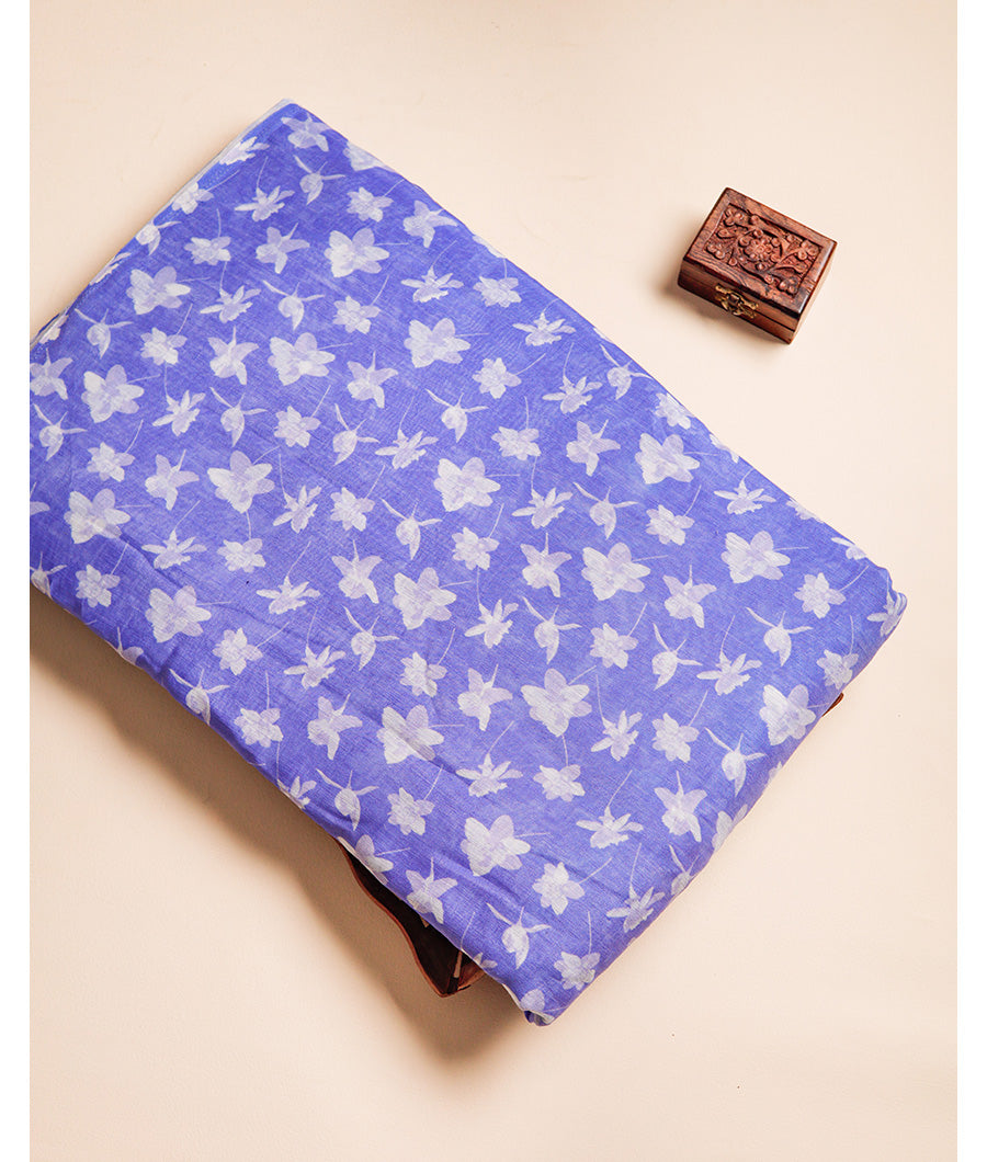 PURE MUL CHANDERI 40 GRAMS PRINTED FABRIC