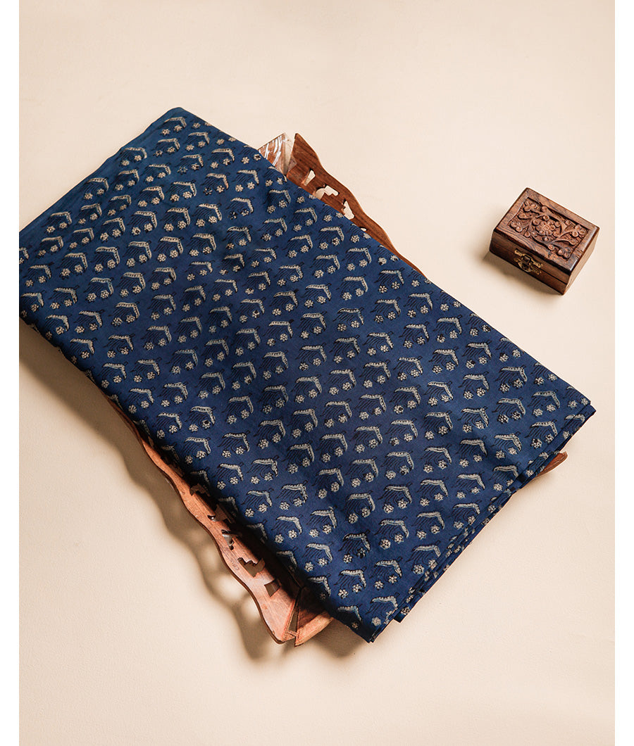 PURE COTTON AKOLA BLOCK PRINTED FABRIC
