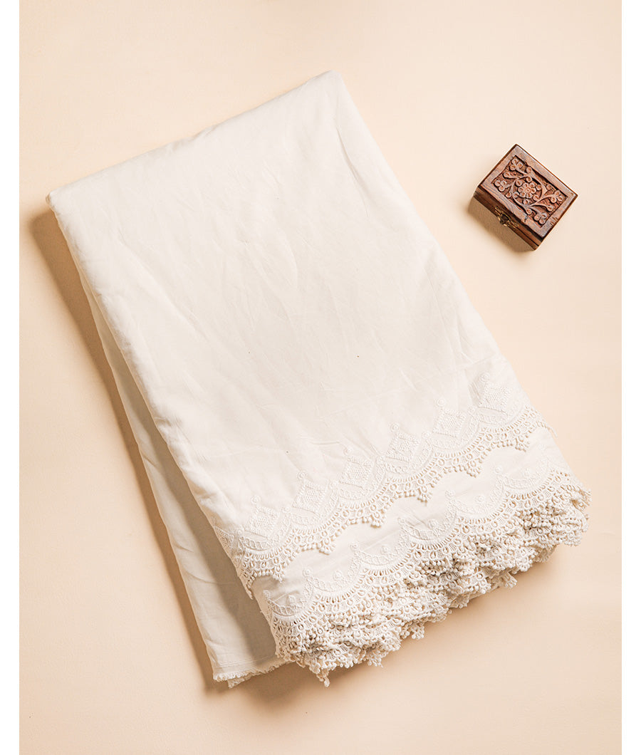 COTTON SCHIFFLI BORDER EMBROIDERED RFD FABRIC