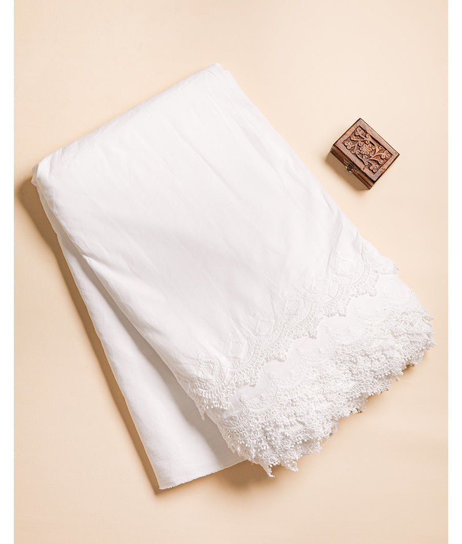 COTTON SCHIFFLI BORDER EMBROIDERED RFD FABRIC