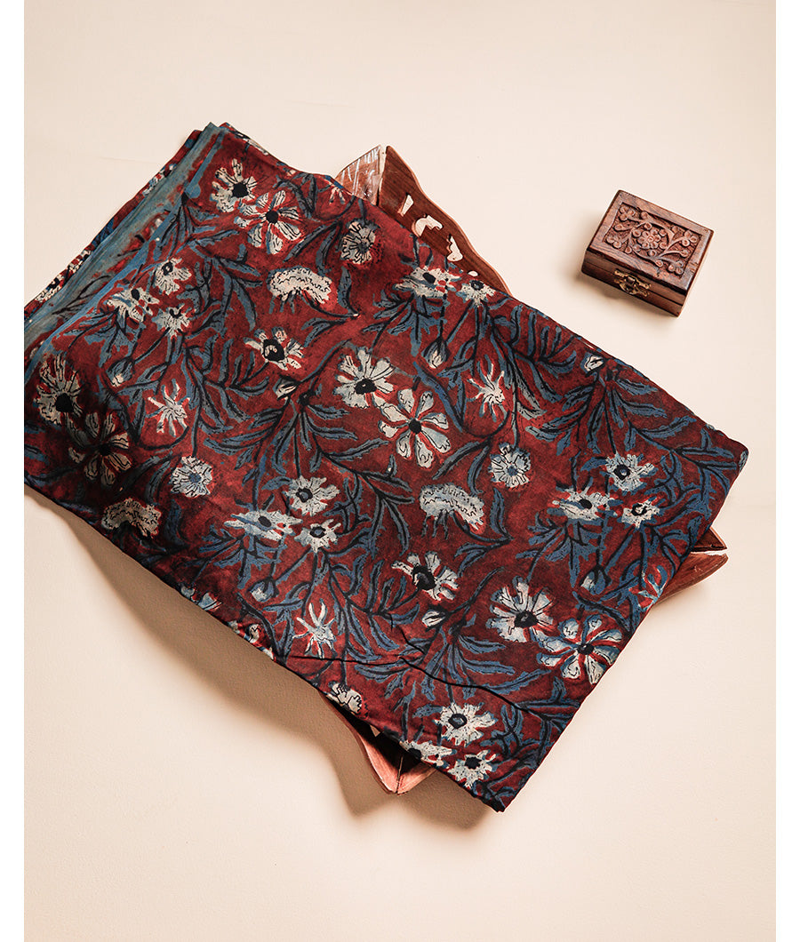 VANASPATI BLOCK PRINTED MODAL SILK FABRIC