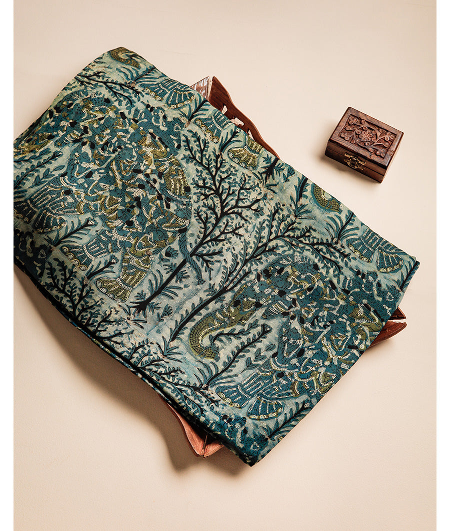 VANASPATI BLOCK PRINTED MODAL SILK FABRIC