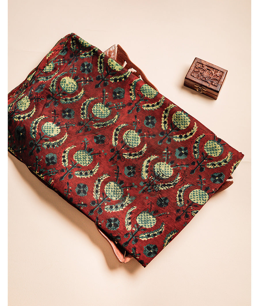 VANASPATI BLOCK PRINTED MODAL SILK FABRIC