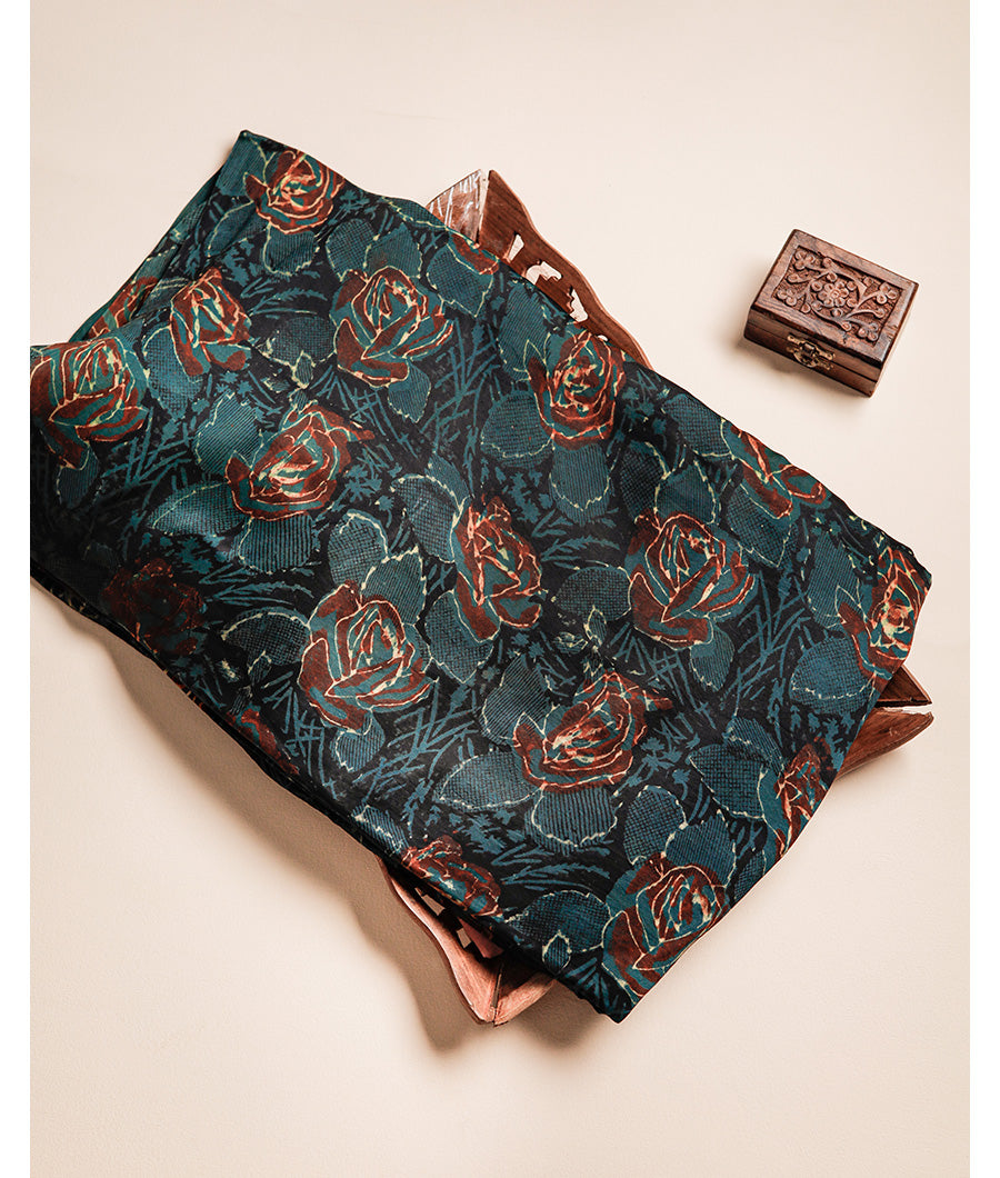 VANASPATI BLOCK PRINTED MODAL SILK FABRIC