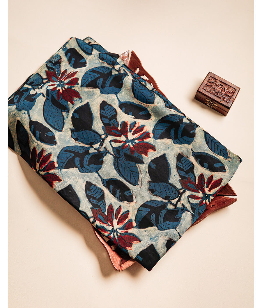 VANASPATI BLOCK PRINTED MODAL SILK FABRIC