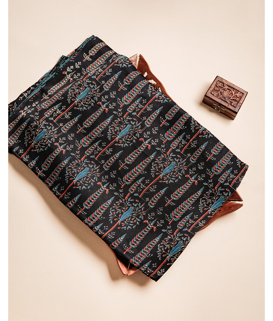 VANASPATI BLOCK PRINTED MODAL SILK FABRIC