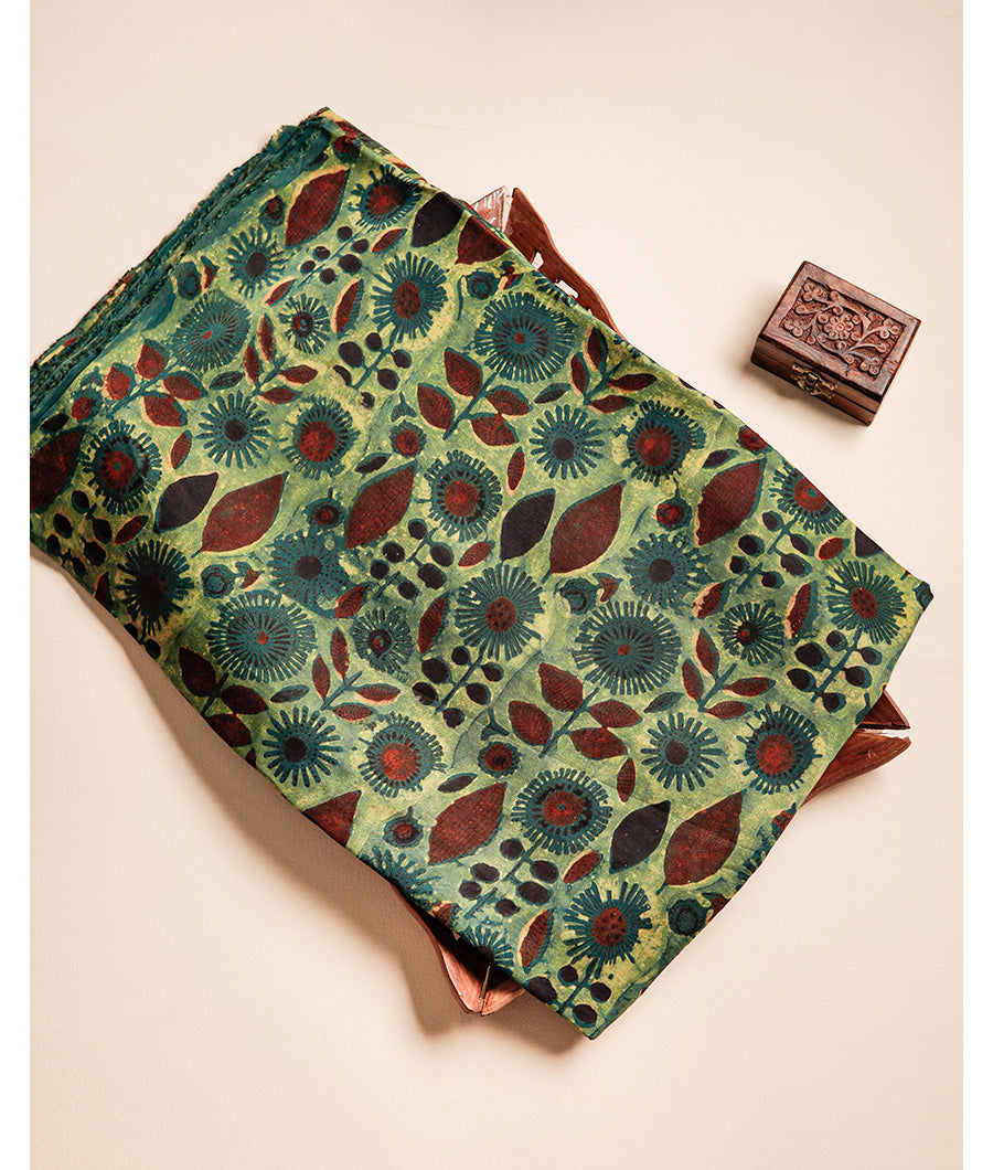 VANASPATI BLOCK PRINTED MODAL SILK FABRIC