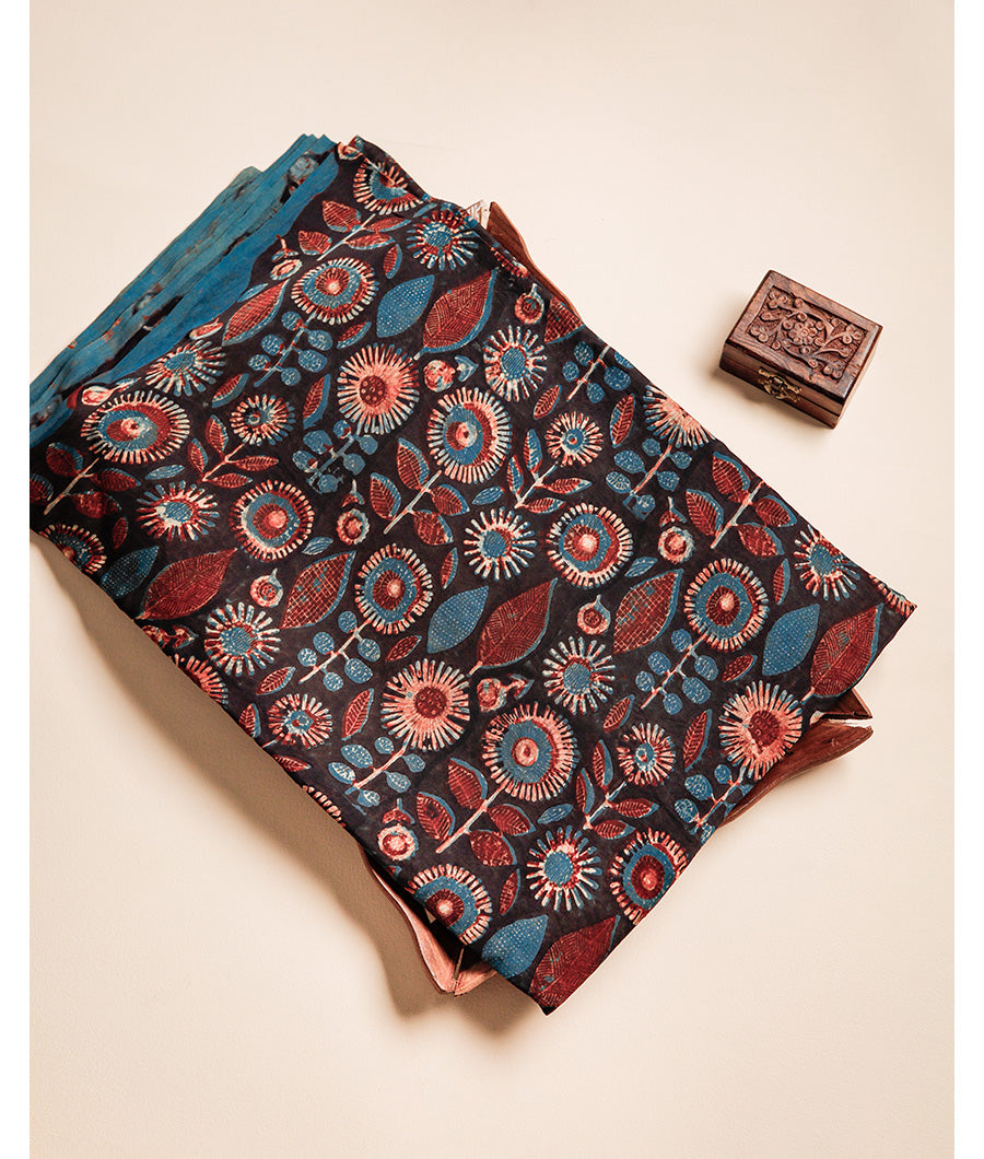 VANASPATI BLOCK PRINTED MODAL SILK FABRIC