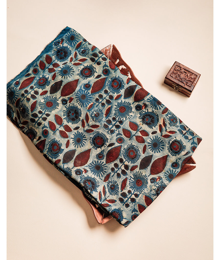 VANASPATI BLOCK PRINTED MODAL SILK FABRIC