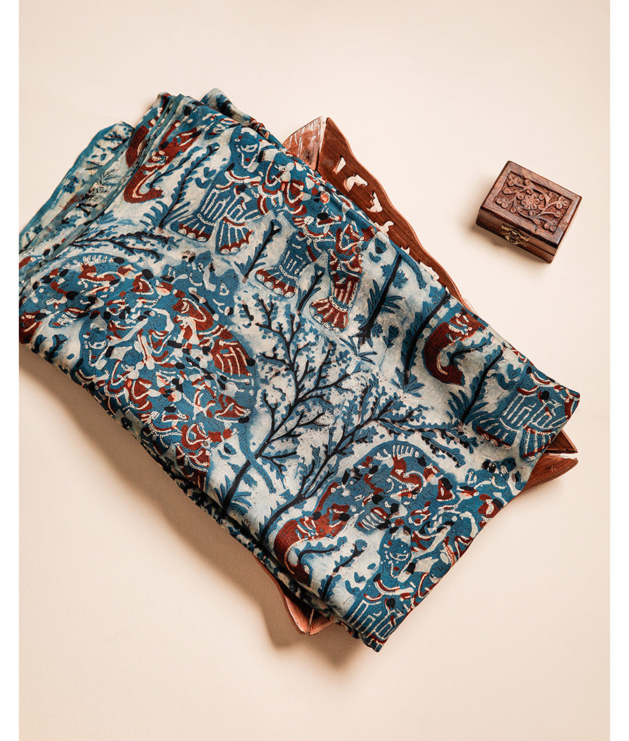 VANASPATI BLOCK PRINTED MODAL SILK FABRIC