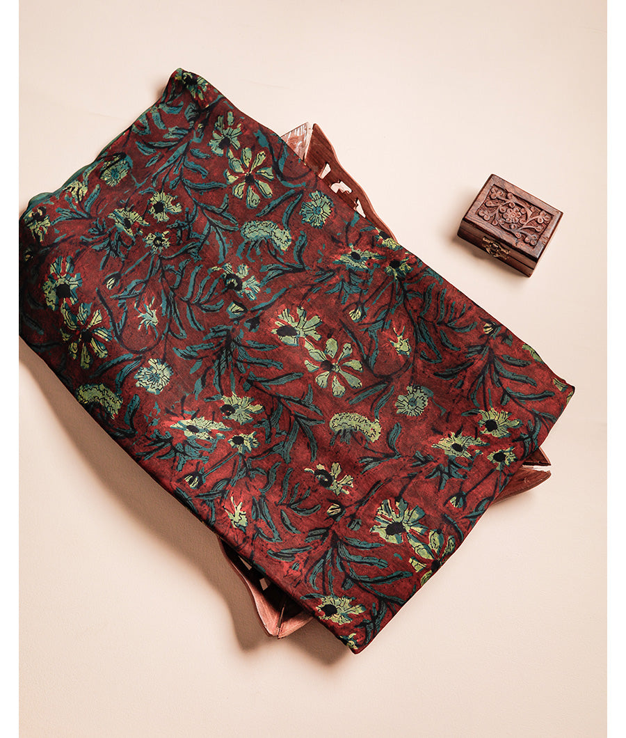 VANASPATI BLOCK PRINTED MODAL SILK FABRIC