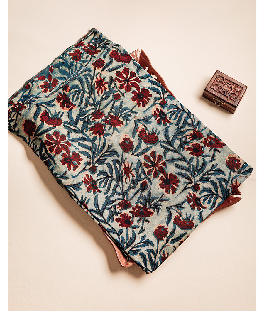 VANASPATI BLOCK PRINTED MODAL SILK FABRIC