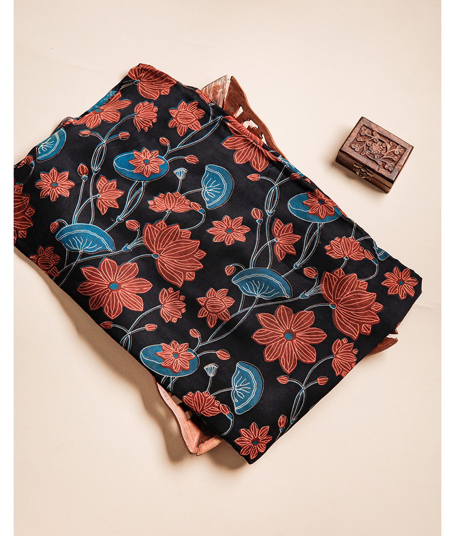 VANASPATI BLOCK PRINTED MODAL SILK FABRIC