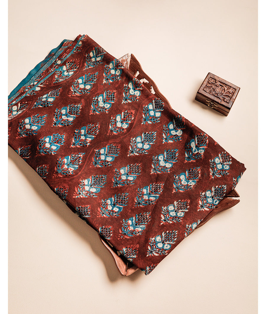 VANASPATI BLOCK PRINTED MODAL SILK FABRIC
