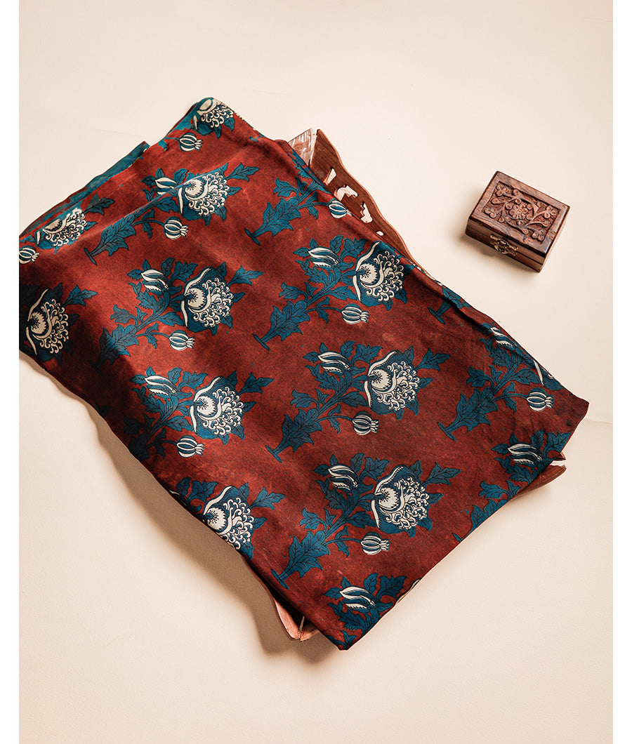 VANASPATI BLOCK PRINTED MODAL SILK FABRIC