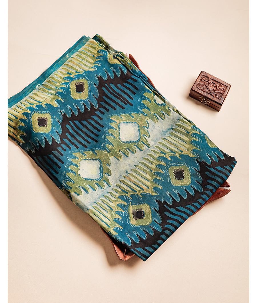 VANASPATI BLOCK PRINTED MODAL SILK FABRIC