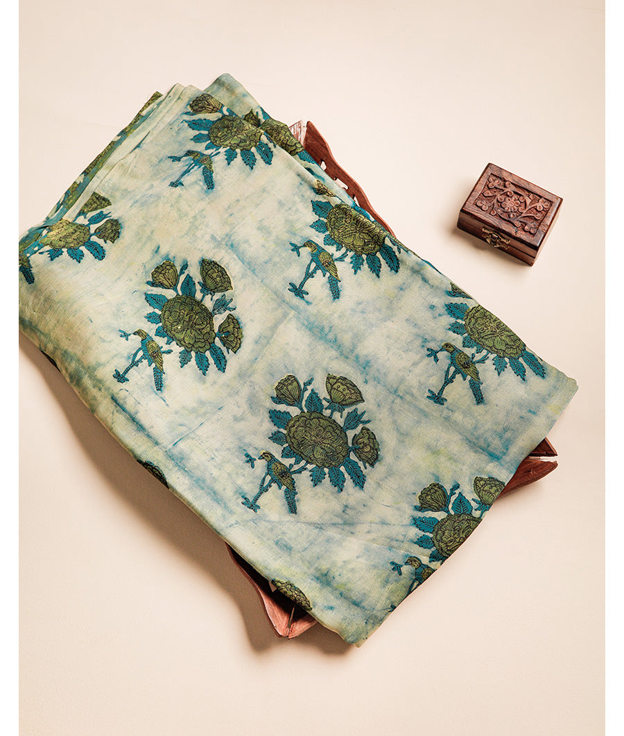 VANASPATI BLOCK PRINTED MODAL SILK FABRIC