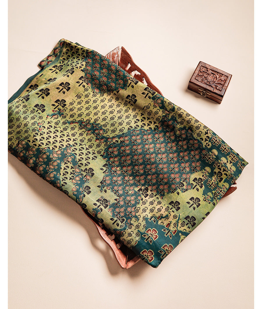 VANASPATI BLOCK PRINTED MODAL SILK FABRIC