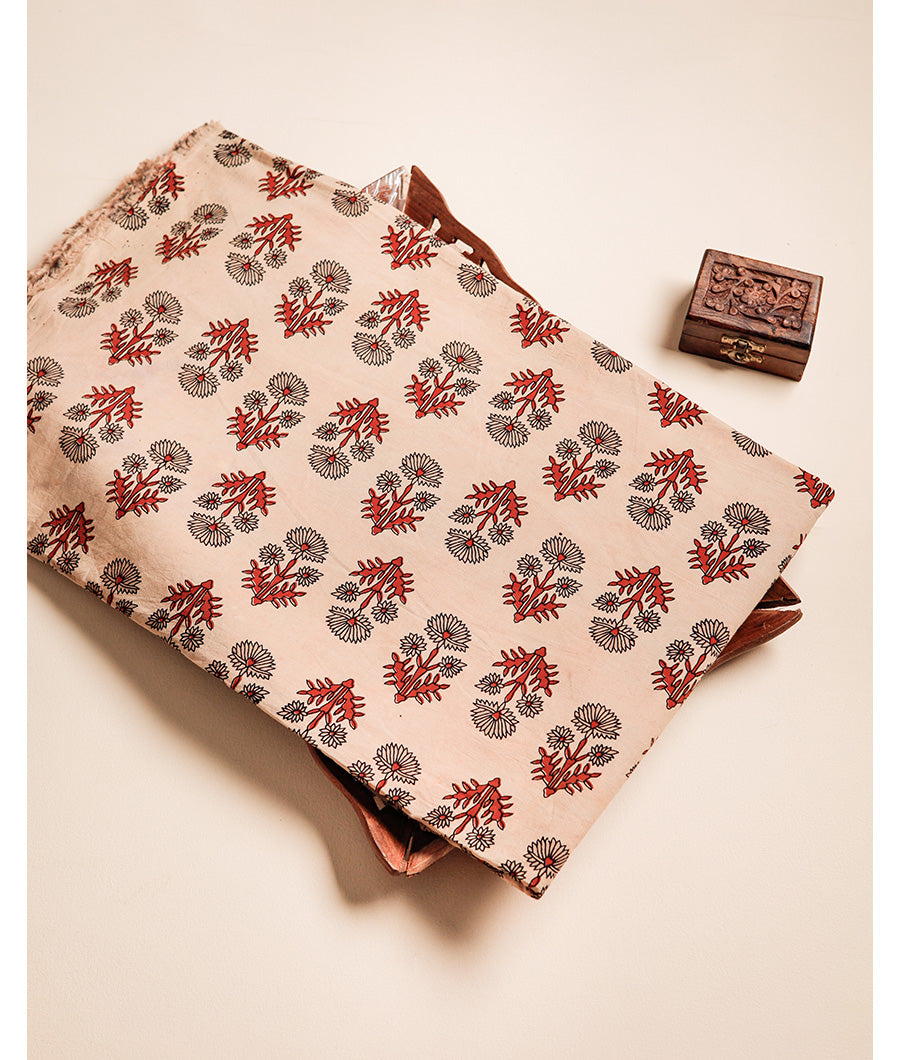 COTTON VANASPATI BLOCK PRINTED FABRIC