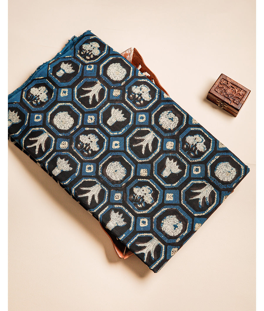COTTON VANASPATI BLOCK PRINTED FABRIC