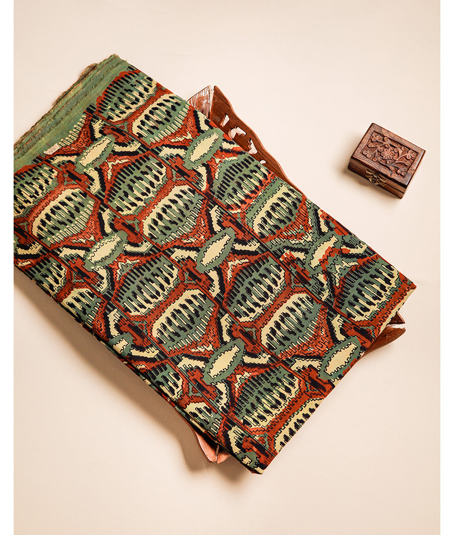 COTTON VANASPATI BLOCK PRINTED FABRIC