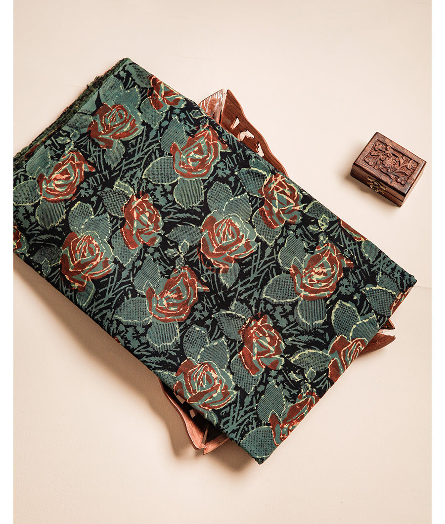 COTTON VANASPATI BLOCK PRINTED FABRIC