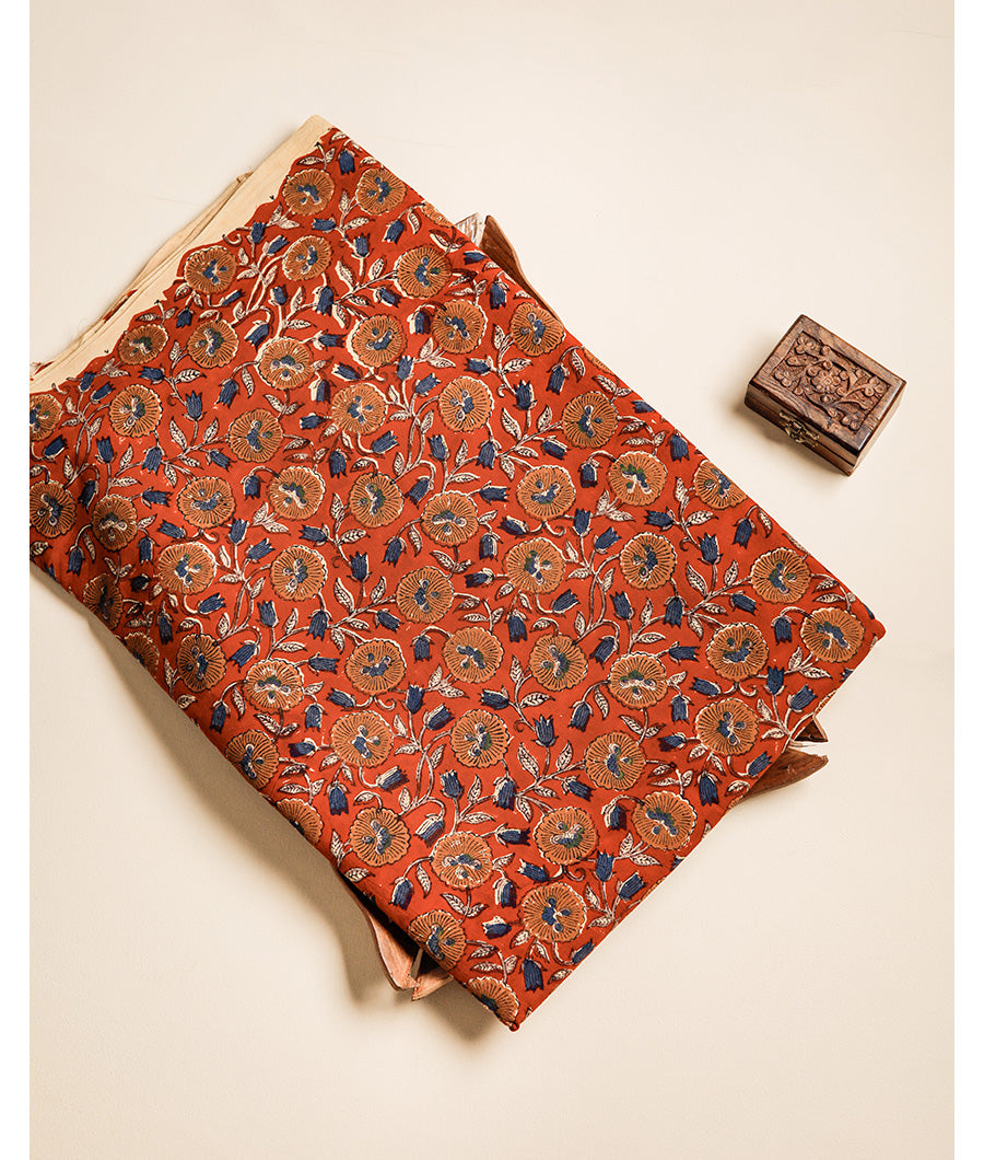 COTTON VANASPATI BLOCK PRINTED FABRIC