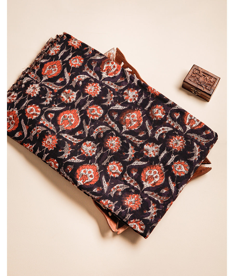 COTTON VANASPATI BLOCK PRINTED FABRIC