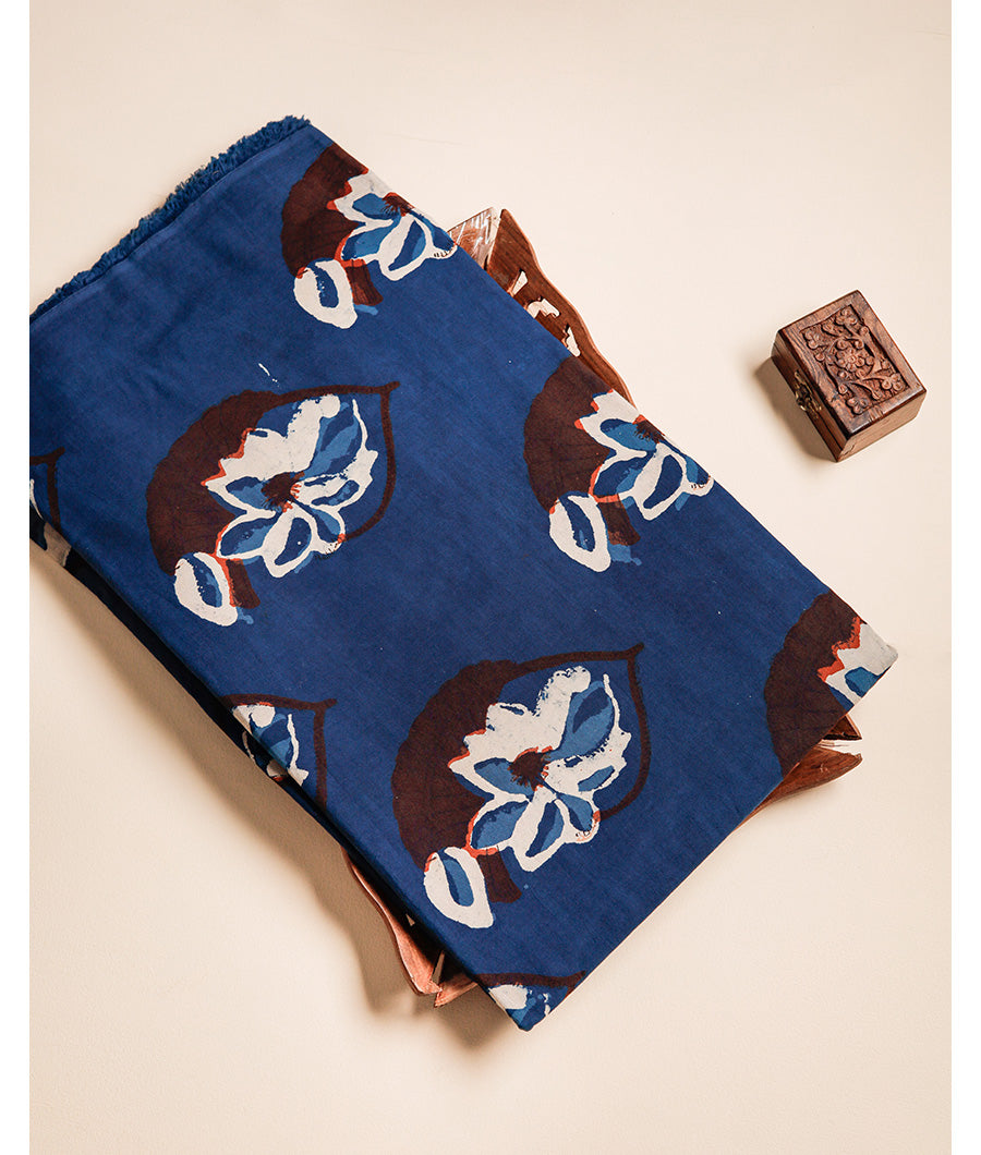 COTTON VANASPATI BLOCK PRINTED FABRIC