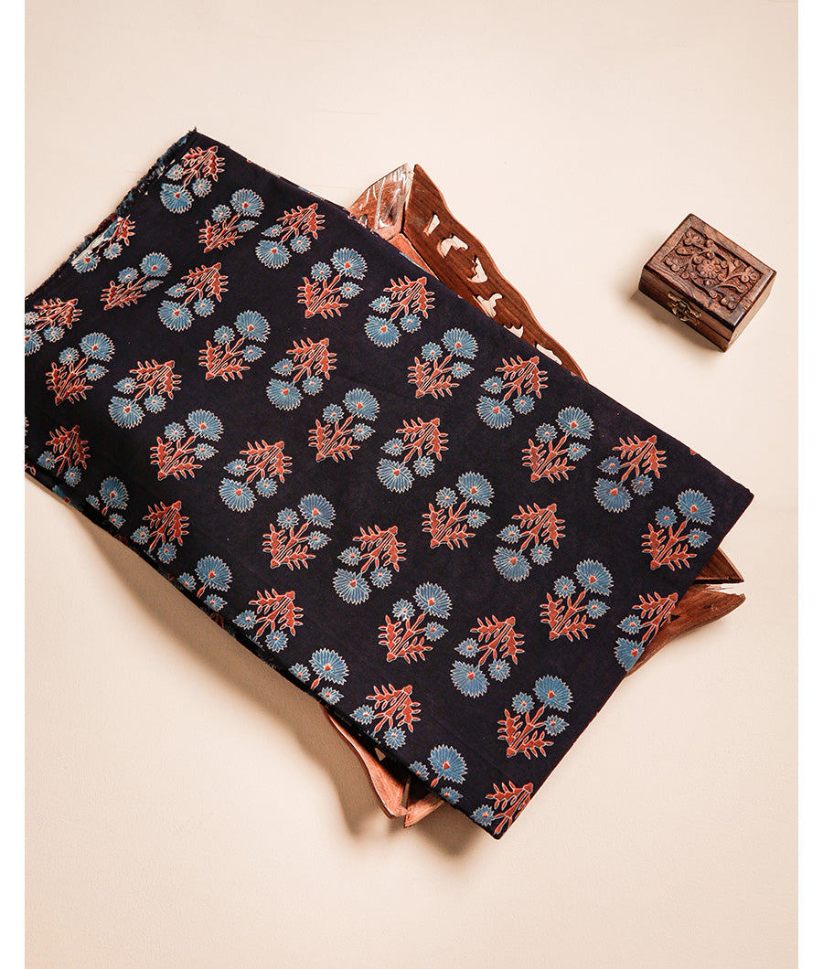 COTTON VANASPATI BLOCK PRINTED FABRIC