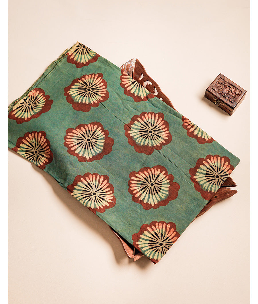 COTTON VANASPATI BLOCK PRINTED FABRIC