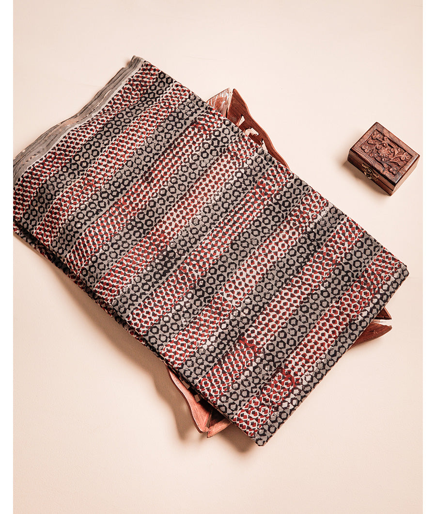 COTTON VANASPATI BLOCK PRINTED FABRIC