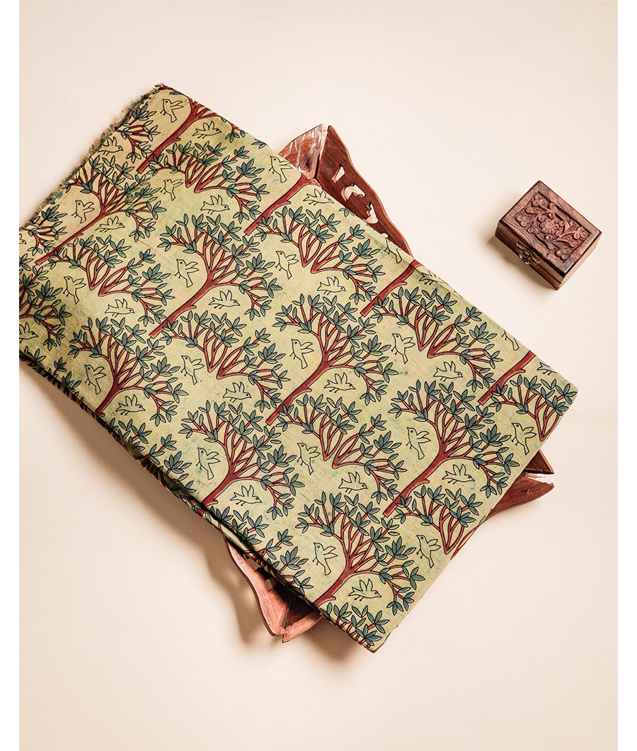 COTTON VANASPATI BLOCK PRINTED FABRIC