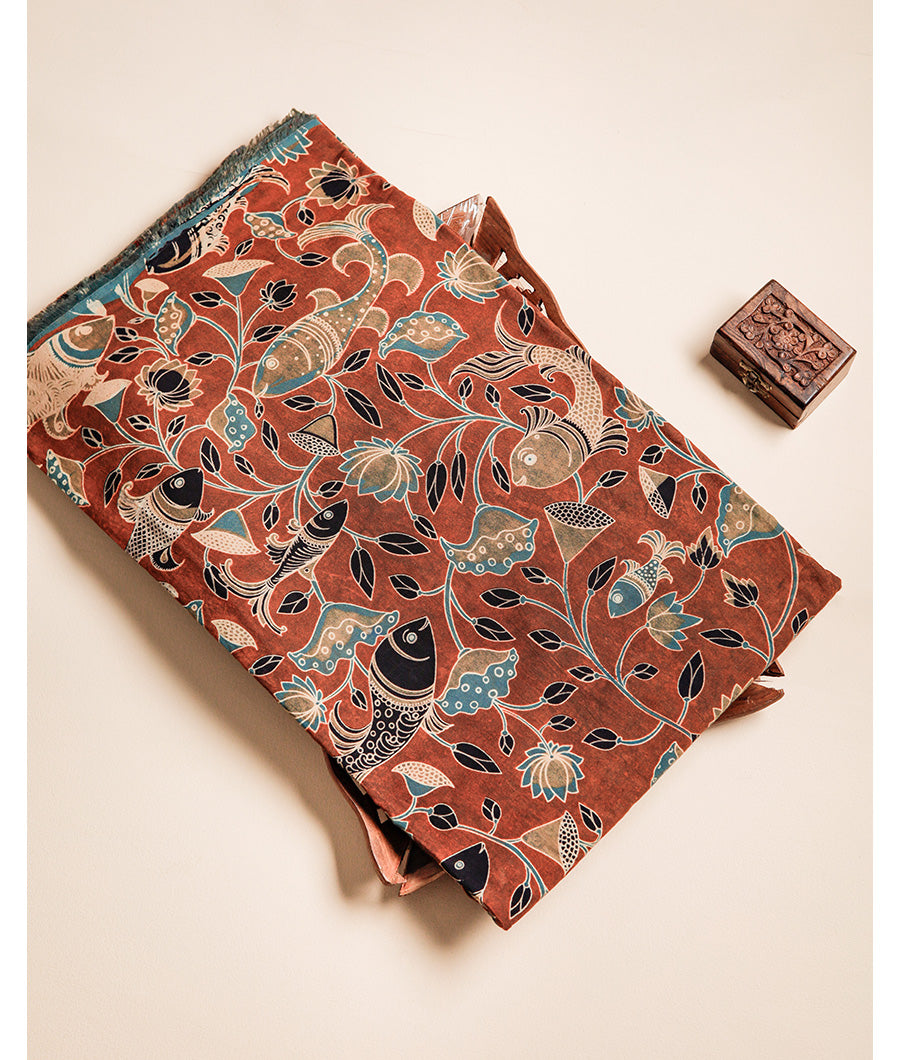 COTTON VANASPATI BLOCK PRINTED FABRIC