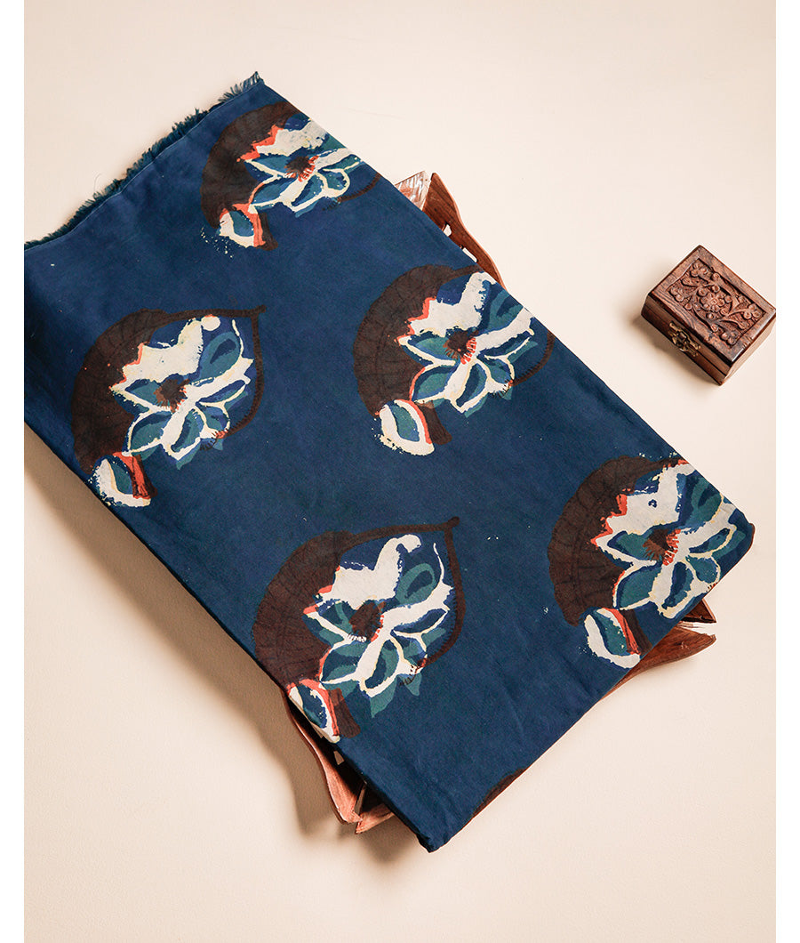 COTTON VANASPATI BLOCK PRINTED FABRIC